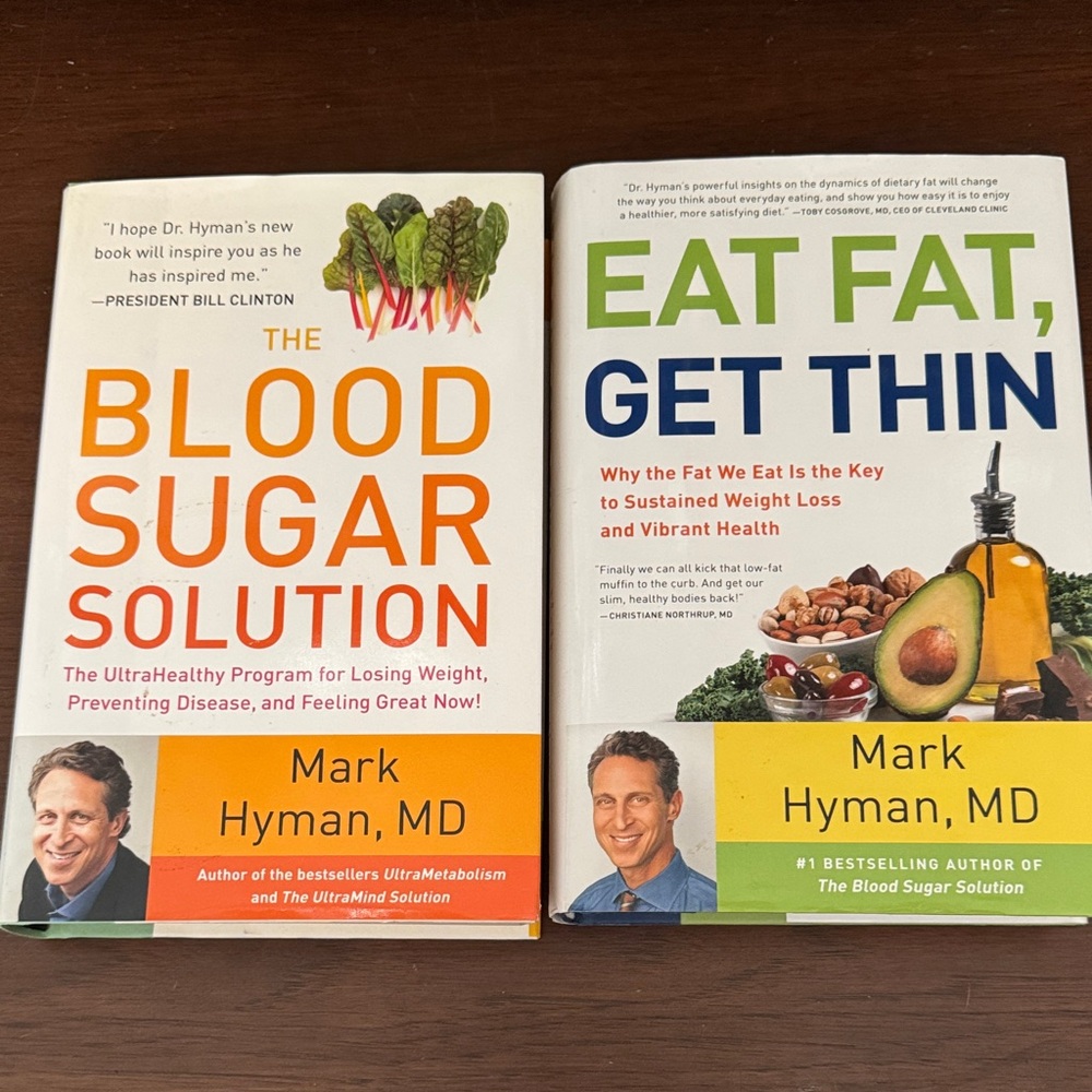 The Blood Sugar Solution and Eat Fat, Get Thin Books by Mark Hyman